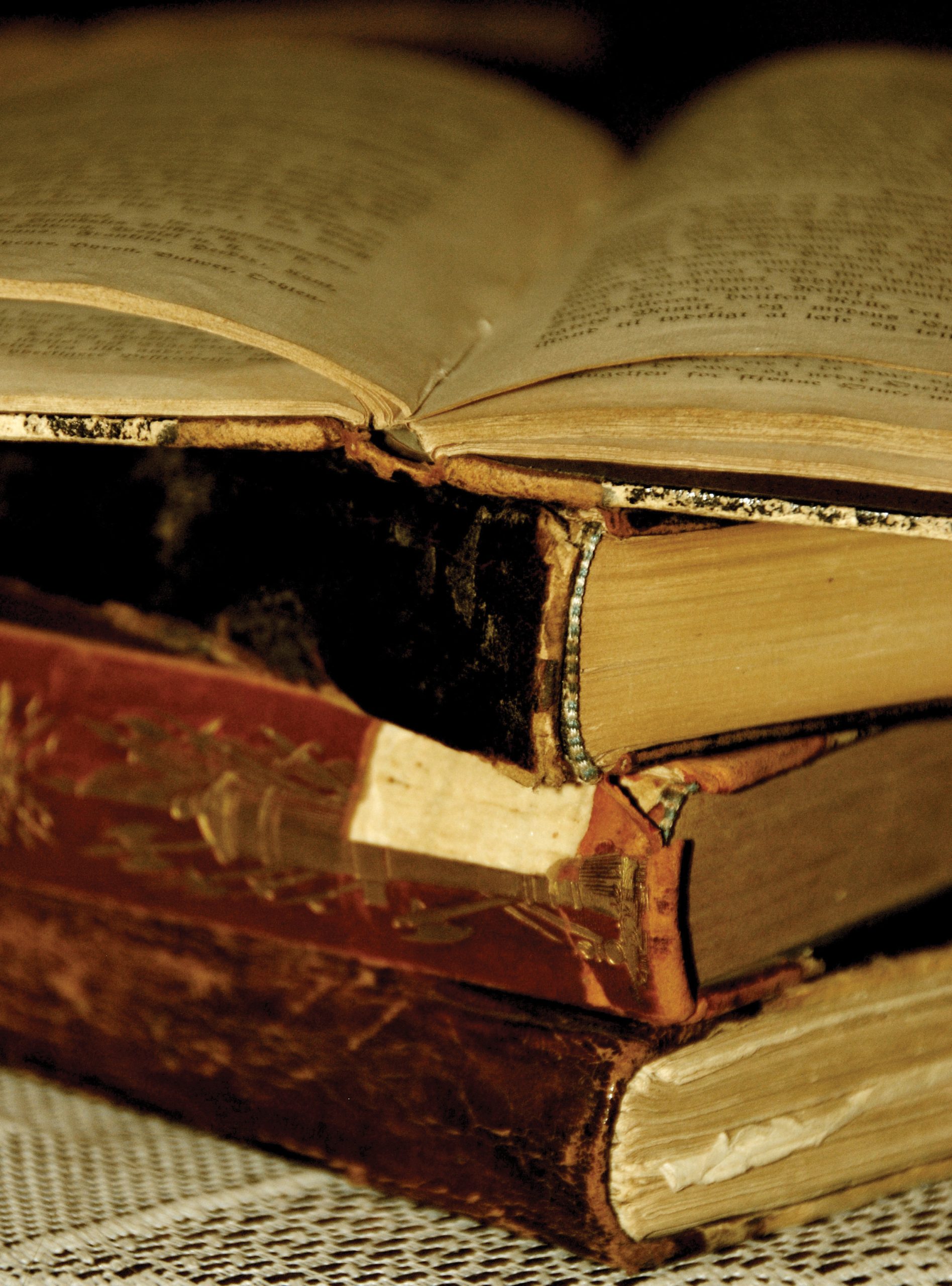 Stack of old books.